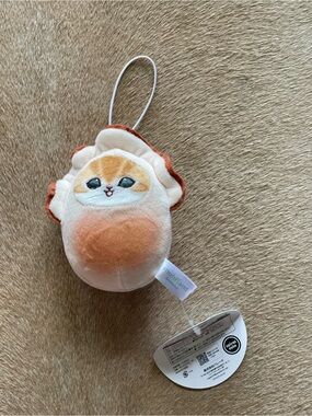 Mofusand Cat in Oyster Costume Plush Keychain